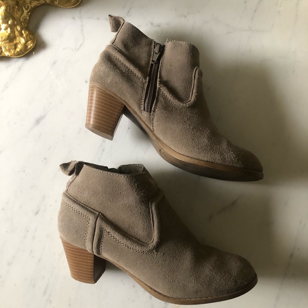 Taupe ankle boots